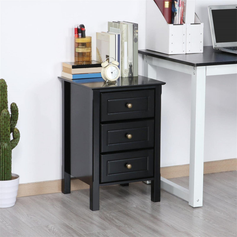 Dujka Bedside Table, Black