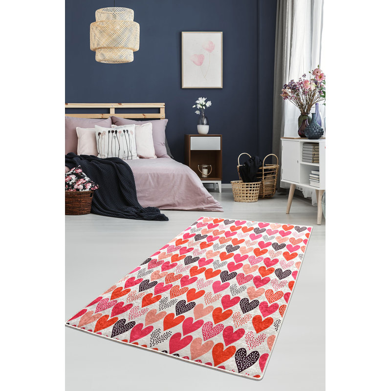 Elegant Hall Carpet (3.3 x 4.9 ft), 100% Polyester, 0.2 in Pile Height | Antibacterial, Non-Slip Underside, Machine Washable | Ideal for Living Rooms & Entryways, Soft & Durable Design, Easy to Clean
