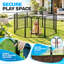 Parc pour chien 8 panneaux en métal avec porte verrouillable et durable 40 "H-135116629
