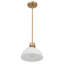 Luminaire suspendu 1 lumière blanc et or Delano