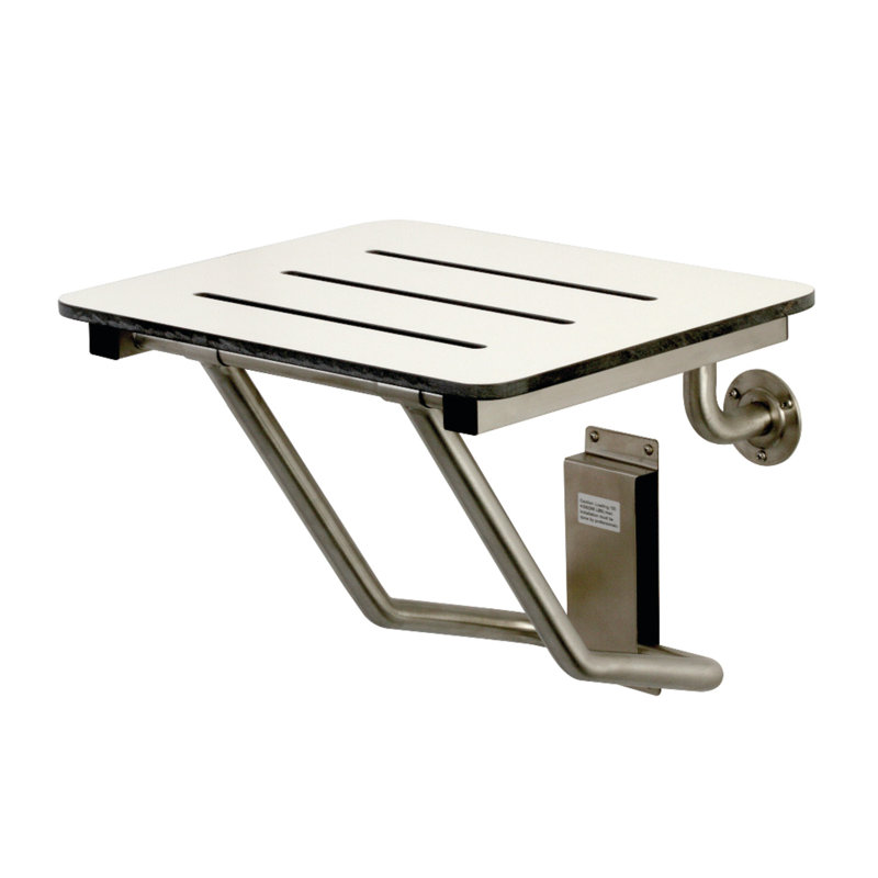 Kingston Brass ADAscape 18-Inch Wall Mount Fold Down Shower Seat