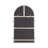 Amoli Metal Arched Tri-Fold Mirror