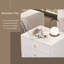Table de chevet 3 tiroirs blanche Burtrum