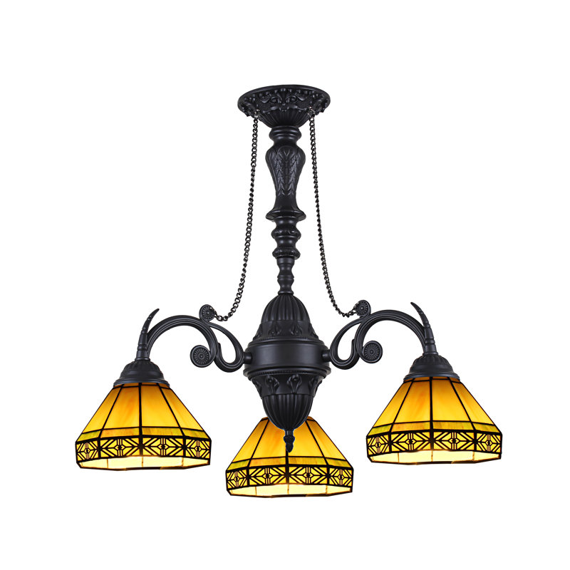 Lustre classique 3 lumières à abat-jour Marne