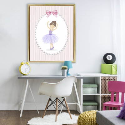 Graceful Dance on Stripes Floating Frame, design by Christine Simpson Art