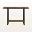 Console de hall d'entrée moderne en métal laminé brun Kaisley, H 31,87 po x l 47,13 po x P 11,81 po