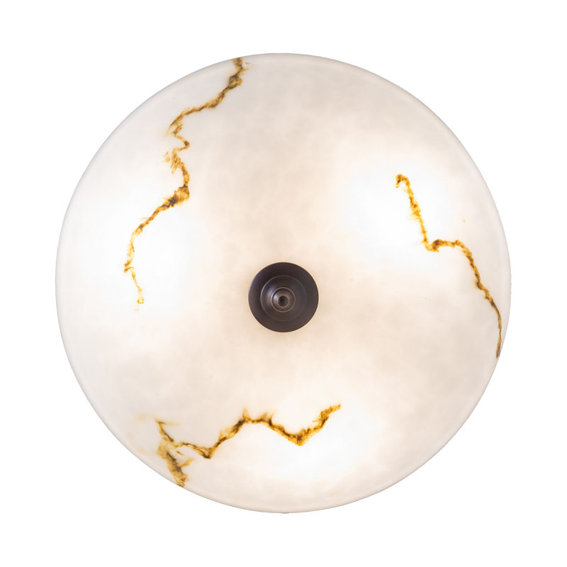 20" Wide Corinth Marble Semi-Flushmount
