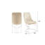 Chaises de salle à manger avec velours beige, structure ergonomique, sièges d'appoint en velours, dossier et structure