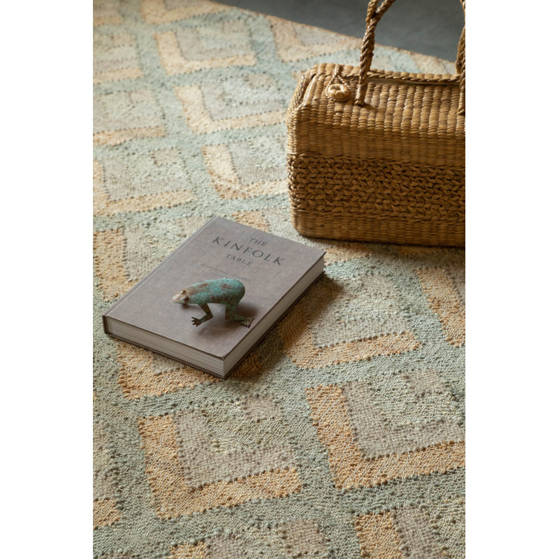 Aquila Geometric Area Rug in Natural/Gray, Rectangle 9' x 12'