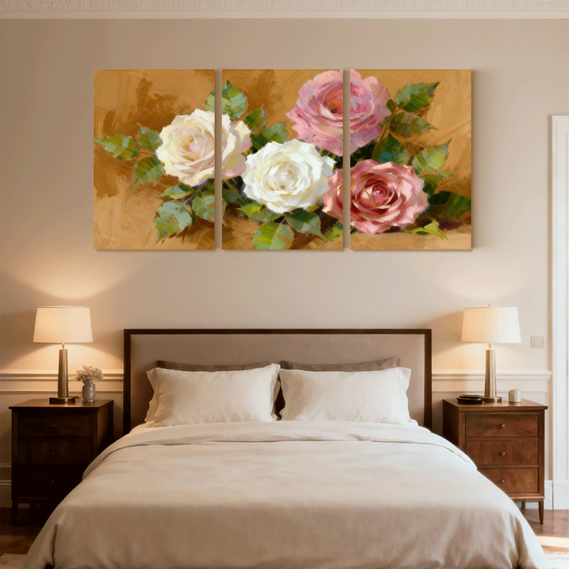 Ensemble de 3 impressions sur toile en bois, H 30 po x l 60 po