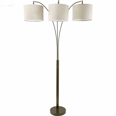 Modern 3-Lights Floor Lamp with Dimmer Switch and Sturdy Metal Base for Adjustable Ambient Lighting