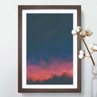Shooting Star over Mexico in Abstract - Picture Frame Graphic Art Print