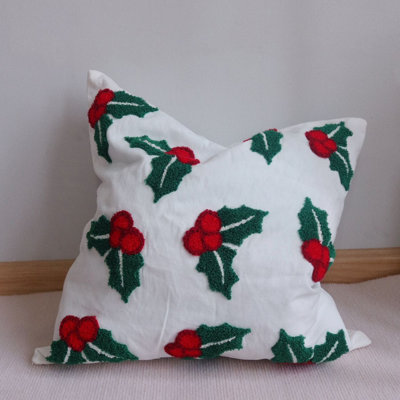 Appliqued Canvas Pillow Cover