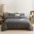 Wellboo Washed Cotton Comforter Set 100% Cotton Bedding Set 3 Pcs Bed Comforter Set-125659675-125659673