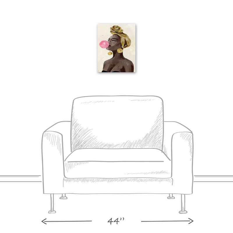 Impression sur toile Bubble Gum Fashion, H 14 po x l 11 po x P 1,25 po