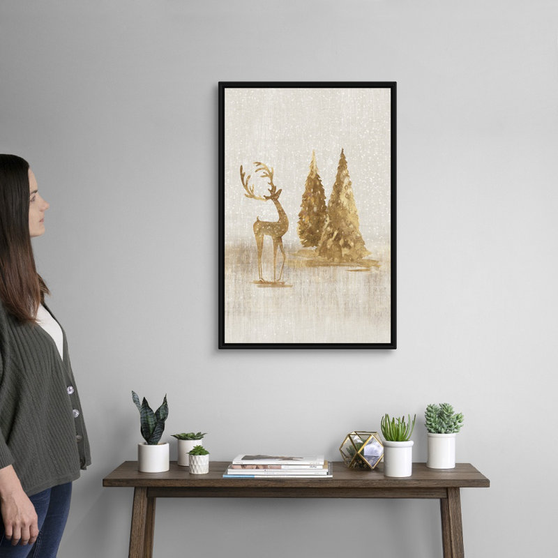 Gracieuse fête hivernale-reproduction d’art sur toile, H 32 po x l 22 po x 1,75 po, Cadre noir