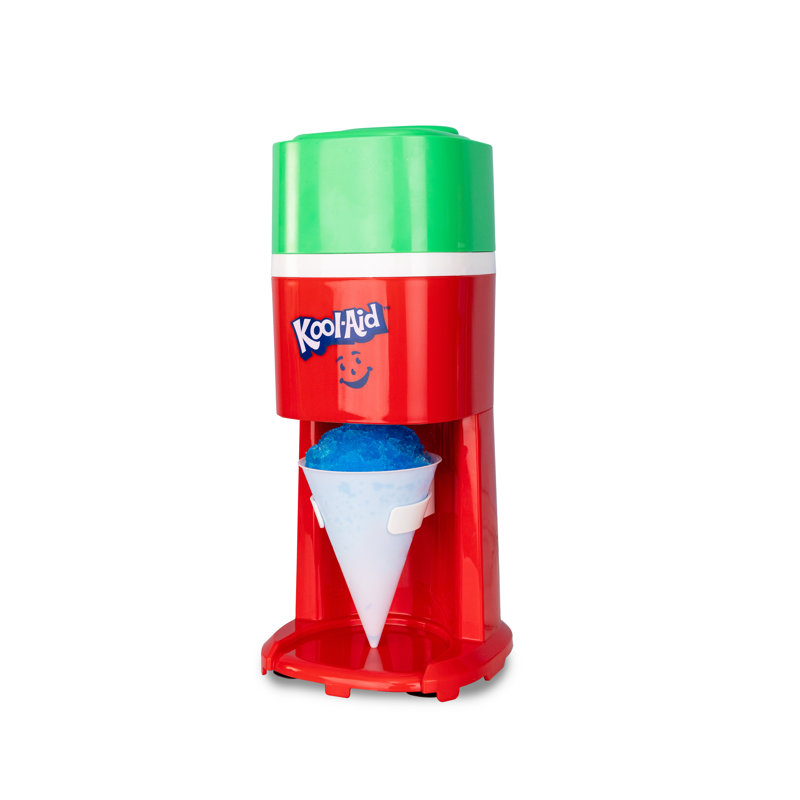 Kool-Aid Electric Shaved Ice & Snow Cone Maker with Ice Mold, Strawberry Red, Strawberry Red