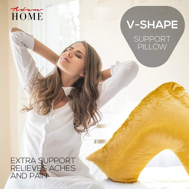 Polyester Medium Support Pillow, Mustard