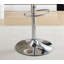 Tabouret en similicuir argent / gris, hauteur réglable, base chromée, ensemble de 2