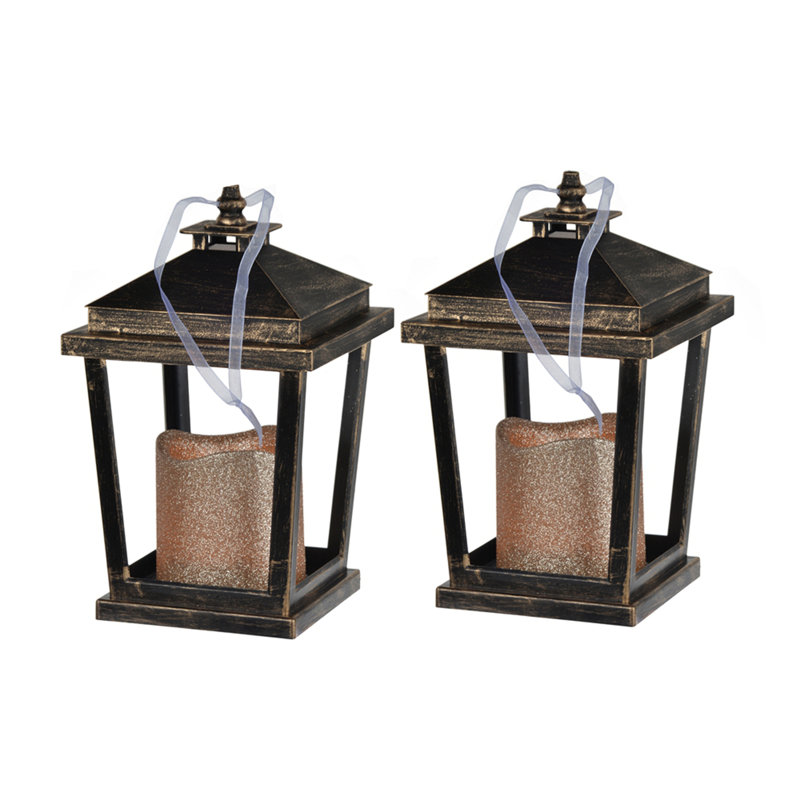 Ensemble de 2 lanternes Menifee avec bougie DEL