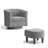 Torrence 27.4'' Upholstered Swivel Barrel Chair with Ottoman-1083378573-1094607773