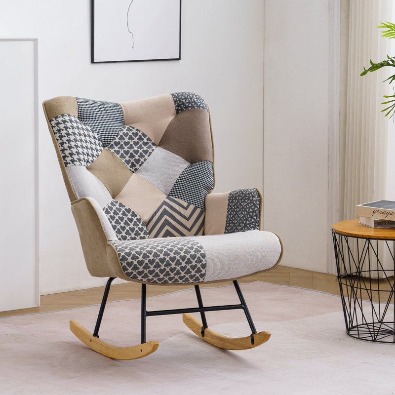 Chaise berçante Patchwork, Coloré 2
