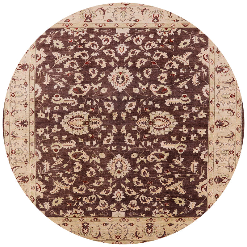 Tapis oriental beige / brun Ventana, Rond 7 pi