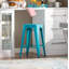 Tabouret à hauteur de comptoir 24 po intérieur / extérieur en métal avec siège carré-1214741087-1292562119-1214741155