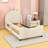 Twin Upholstered Platform Bed with Headboard-241978017