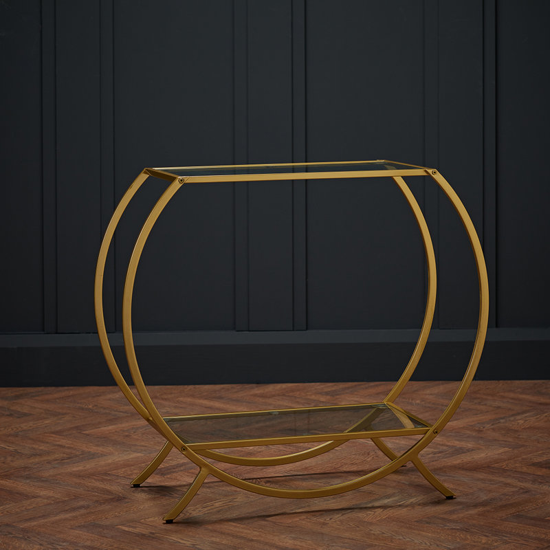 Ellis 90cm Glass Top Console Table