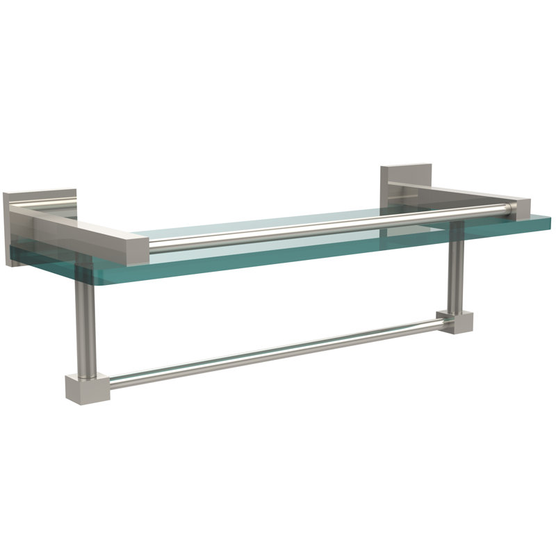 Haranu Bracket Shelf with Towel Bar, Polished Nickel