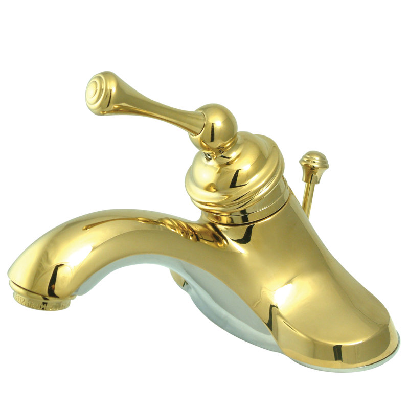 Vintage Centerset Faucet Bathroom Faucet, Polished Brass