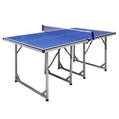 GYMAX Table de Ping-Pong Pliable 152,4x76,2x76,2CM, avec 4 Balles et 2  Raquettes, Table Portable pour Intérieur et Extérieur, Rouge - Cdiscount  Sport