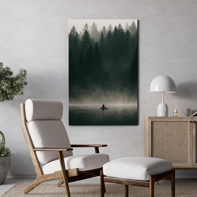 Reproduction d'art sur toile, impression de forêt pour la décoration de salon, H 18 po x l 12 po, Toile tendue, Frameless