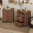 Rustic Three Drawer Reclaimed Solid Wood Farmhouse Nightstand Set Of Two
