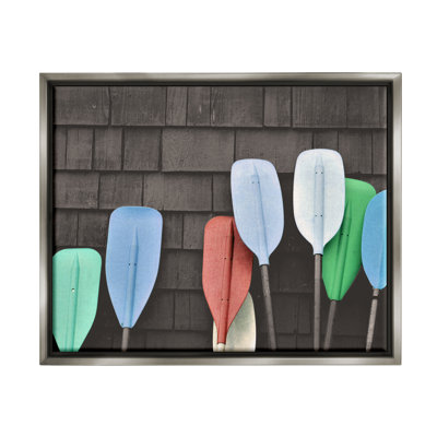 " Mixed Ores Against Beach Shed Boating Paddle " by Daphne Polselli