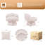 Chaise de meuble-lavabo pivotante rembourrée avec coussin-1813012108