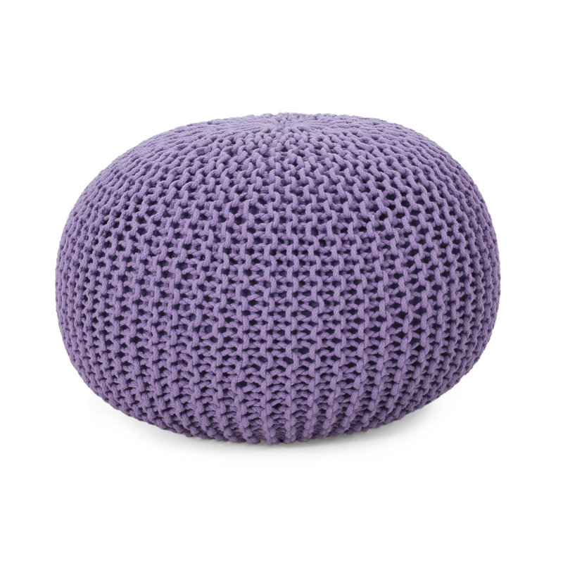 Moorer Upholstered Pouf, Lavender