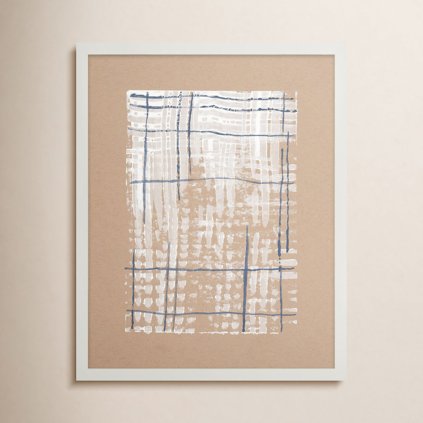 Network by Andrea Stokes, White Framed, 16" W x 20" H