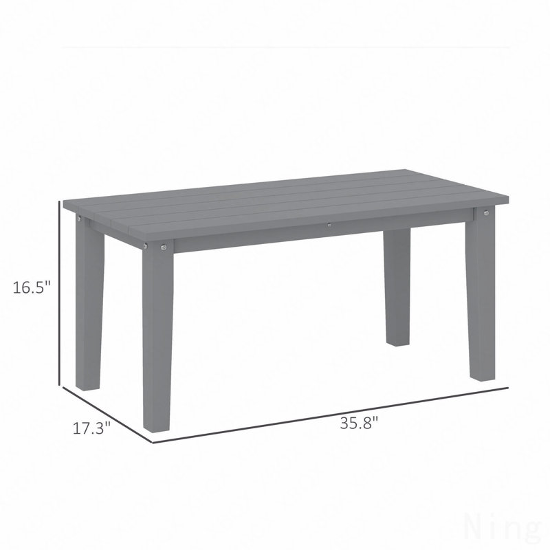 Table basse d'extérieur grise, table basse d'extérieur