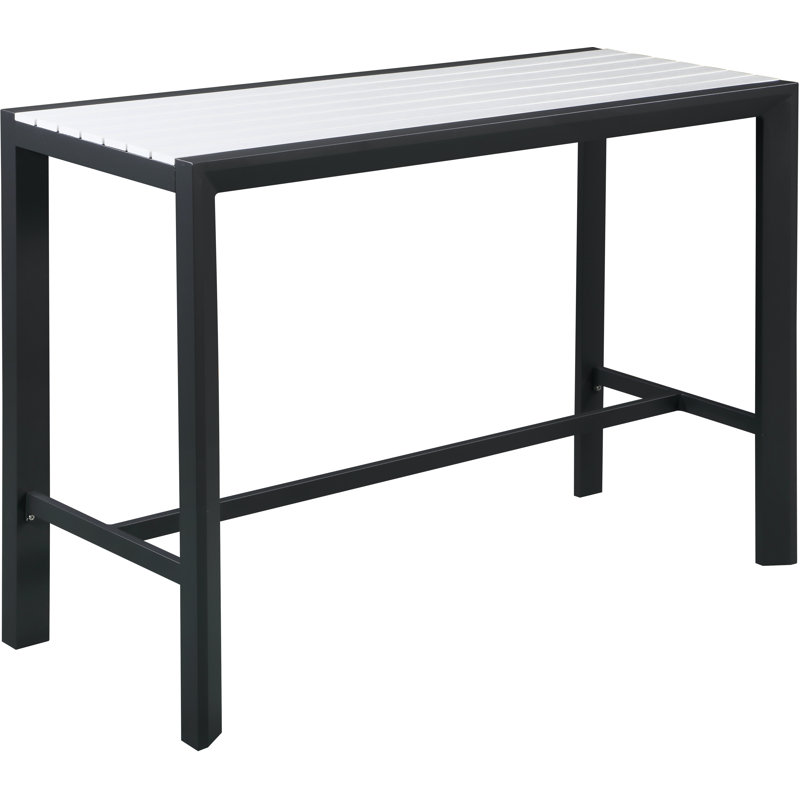 Table de bar Noland, Blanc / noir