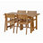 5-Piece Outdoor Acacia Wood Outdoor Dining Set Of 4,59.06-Inch Rectangular Table With Umbrella Hole,Suitable For Patio, Lawn, Garden, Poolside, & Indoor Use-2017377436