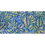 Blue leaf patterns - 24"x48" Framed canvas