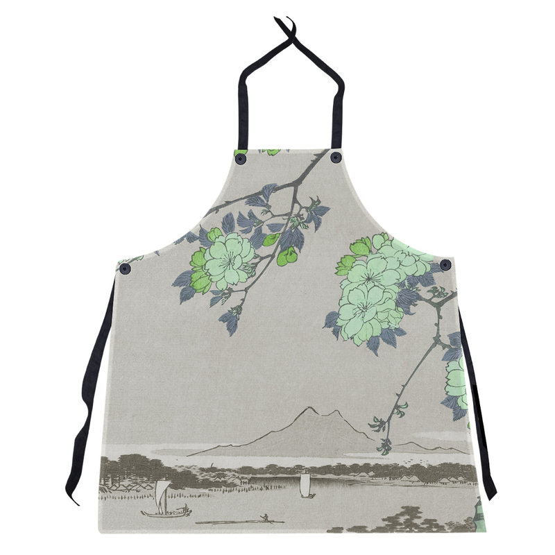 Bib Apron, Gray/Green/Dark Green