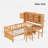 Multifunctional Wood Platform Bed With Bookshelf, Built-in Desk And Matching Chair-625228192