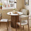Round Solid Wood Base Dining Table