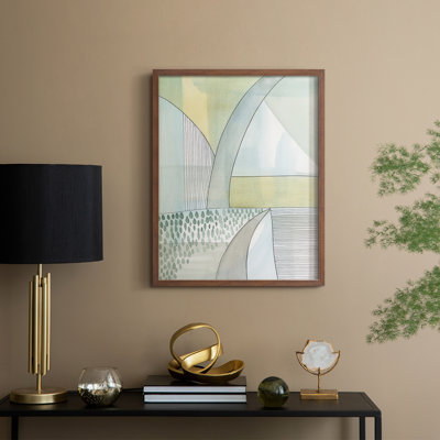 Mint Reflection II Framed Print - Solid Wood