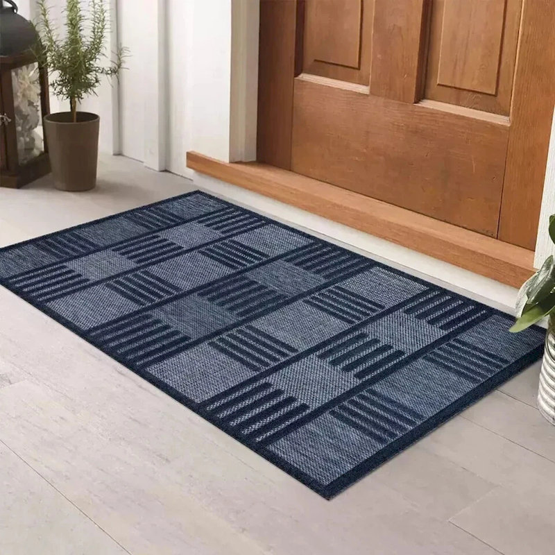 Modern Non-Slip Area Rugs – Blue – Living Room, Hallway Runner, Kitchen & Door Mat – Multiple Sizes, Rectangle 120 x 170cm
