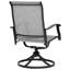 Ensemble repas 5 pièces avec trou pour parasol et chaises pivotantes en textilène-130372071-130372073
