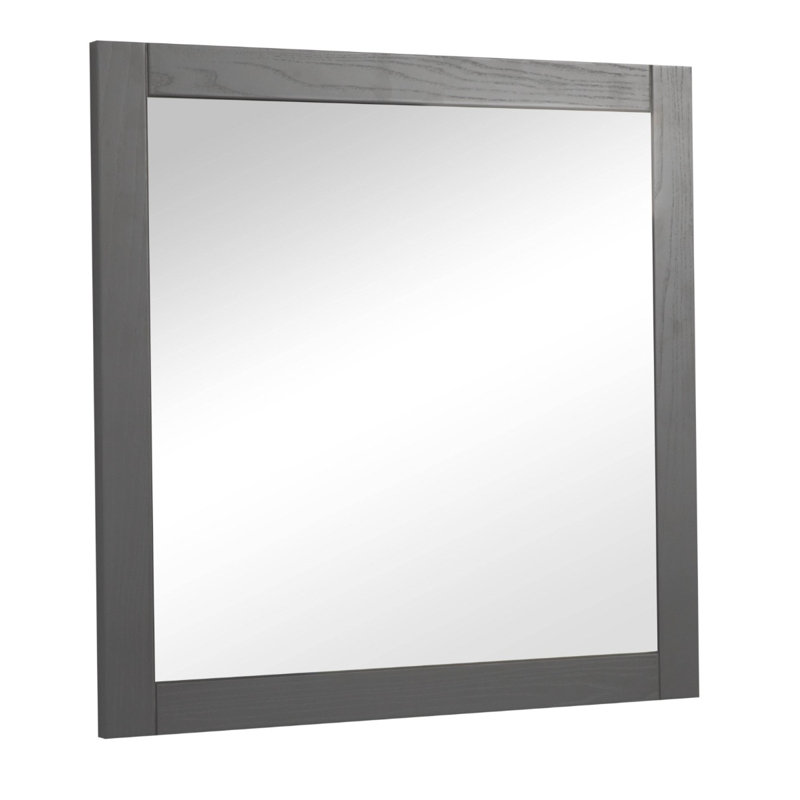 Miroir mural Lenelle, Gris mat